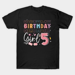 Personalized Make up 5th Birthday Beauty slip over Birthday Girl Gift Make Up Girl Tee T-Shirt